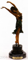 331 Swaying Dancer Bronze Sculpture by Claire Jeanne Colinet