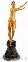 335 Diane on Rock Bronze Sculpture by Aichola