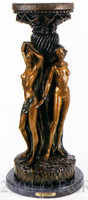 374 Nudes on Pedestal Bronze Sculpture by Houdon