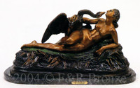  399 Aleda and the Swan Bronze Sculpture by Clesinger