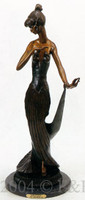 396 Reflection by Micheal S.- Bronze Sculpture 