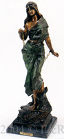 417 Woman In Bondage Bronze Sculpture by Emmanuel Villanis