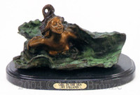  393 Girl In The Sea by Emmanuel Villanis- Bronze Sculpture