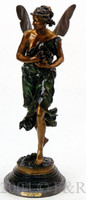 397 Winged Woman by Aube- Bronze Sculpture