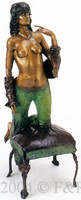 368 Woman on Stool Bronze Sculpture by Jotocu