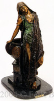 385 Arab Woman With Urn Bronze Sculpture by Waager