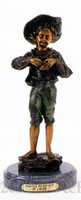 390 Harvest Pickin' Boy Bronze Sculpture by J. Morie