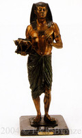 196 Egyptian Boy Bronze Sculpture by Picault