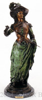 363 Victorian Woman with Bronze Sculpture Crop by Rancoulet