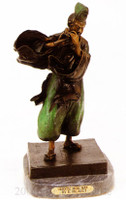 180 Oriental Music Man Bronze Sculpture by Picault 