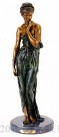 354 Egyptian Girl Bronze Sculpture by Colinet
