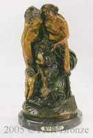 360 Satyr and Girl Bronze Sculpture by Clodion