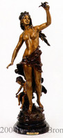 461 Turbaned Bird Girl by Auguste Moreau Bronze Statue