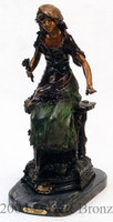462 Red Riding Hood by Auguste Moreau Bronze Statue