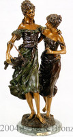 463 Sisters Bronze Sculpture by Auguste Moreau