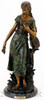 465 Standing Mandolin Woman by Hippolyte Moreau Bronze Statue