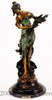 Lady with wheat bronze statue.