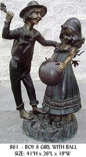 470 Monumental Life Size Children with Ball 
