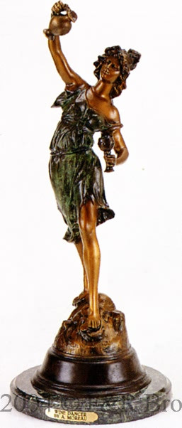 471 Wine Dancer Bronze Sculpture by Auguste Moreau - Wholesalebronze.com a  F&R Bronze Company