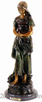 472 Praying Woman Bronze Statue