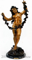473 Flower Arranging by Auguste Moreau Bronze Sculpture
