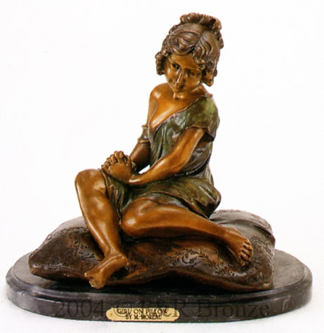482 Girl On Pillow by Auguste Moreau