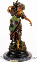 490 Woman With Wood by Auguste Moreau