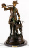 509M Monumental Hunter With Horn & Hounds by Auguste Moreau