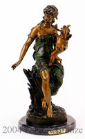 521 Seated Woman With Cupid by Auguste Moreau