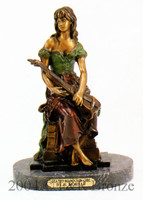 529 Seated Mandolin Girl by Hippolyte Moreau