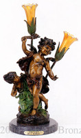 548 Torch Boy Lamp by Auguste Moreau