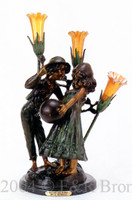 549 Boy & Girl With Ball Lamp by Auguste Moreau