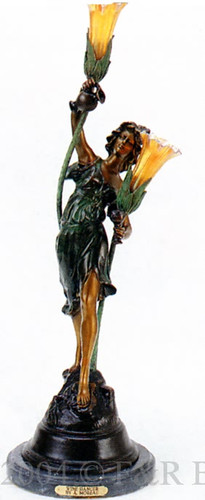 559 Wine Dancer Lamp by Auguste Moreau 