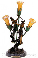 562 La Danse De Nymphes Lamp by Auguste Moreau 