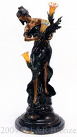 563 Lady With Wheat Lamp by Auguste Moreau
