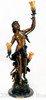 566 Turbaned Bird Girl Lamp by Auguste Moreau