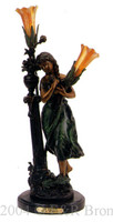 569 Les Amants Girl Lamp by Auguste Moreau