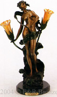 573 Nova Lady With Scarf Lamp by Auguste Moreau