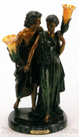 577 Country Lovers Lamp by Auguste Moreau