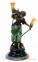 579 Woman With Wood Lamp by Auguste Moreau