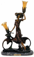 581 The Bicycle Spring Time Lamp by Icart