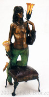 594 Woman On Stool Lamp by Jotocu