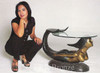730 Large Mermaid Table with Glass by Marina
