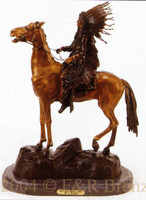 074 Mounted Indian Chief by Carl Kauba