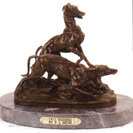 106 Two Terriers by Pierre Jules Mene

