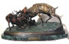 099 Fighting Elk Bronze Statue by Pierre Jules Mene
