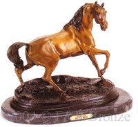 085 Stallion Bronze Statue by Pierre Jules Mene
