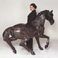 085M  Monumental/ Heroic Bronze Statue Stallion by Pierre Jules Mene 