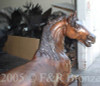 085M  Monumental/ Heroic Bronze Statue Stallion by Pierre Jules Mene 