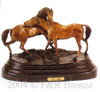 086  L'Accolade Bronze Statue by Pierre Jules Mene
